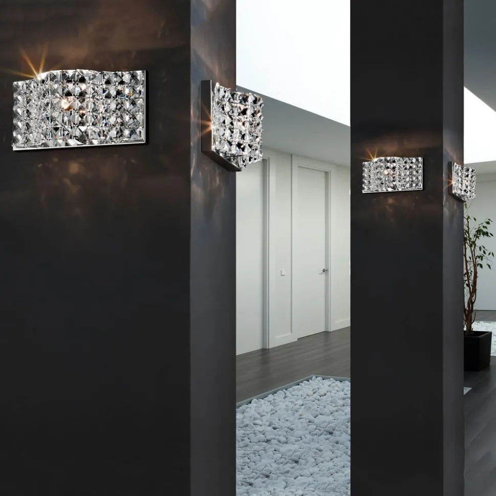 Onda - kristallen wandlamp, 25 cm