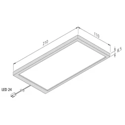 Onderbouwlamp LED Sky zwart 4.000K