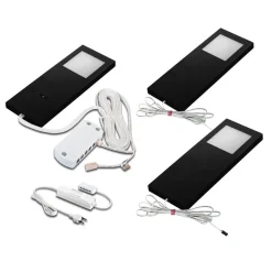 Onderbouwlamp LED Slim-Pad F per 3, 4.000K zwart