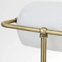 Onella tafellamp in bankiersstijl opaal