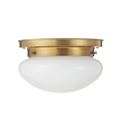 Opalen plafondlamp HARRY met messing