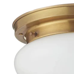 Opalen plafondlamp HARRY met messing