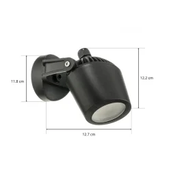 Opbouwspot Minitommy 1-lamps CCT zwart/frosted