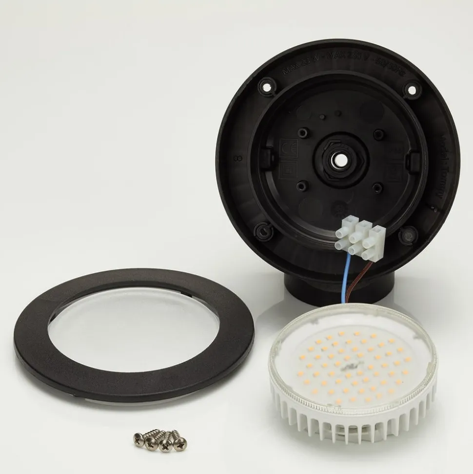 Opbouwspot Tommy rond zwart 1-lamps 10W CCT