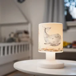 Oplaadbare LED tafellamp Paul Pottwal, wit/blauw, USB