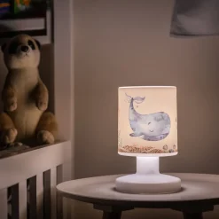 Oplaadbare LED tafellamp Paul Pottwal, wit/blauw, USB