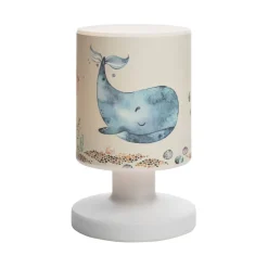 Oplaadbare LED tafellamp Paul Pottwal, wit/blauw, USB