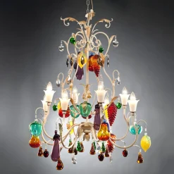 Opvallende design kroonluchter Meldra 8-lichts