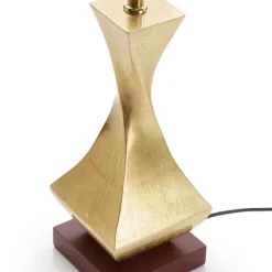 Opvallende tafellamp Deco met gouden voet