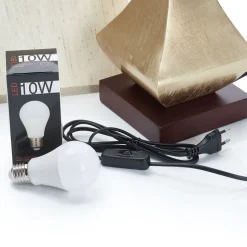 Opvallende tafellamp Deco met gouden voet