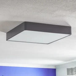 Oro plafondlamp van staal en glas, grijs, 45cm