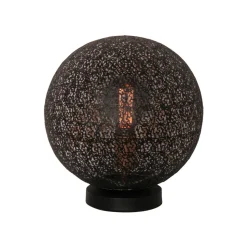 Oronero tafellamp, Ø 30 cm, zwart/goudkleurig, metaal