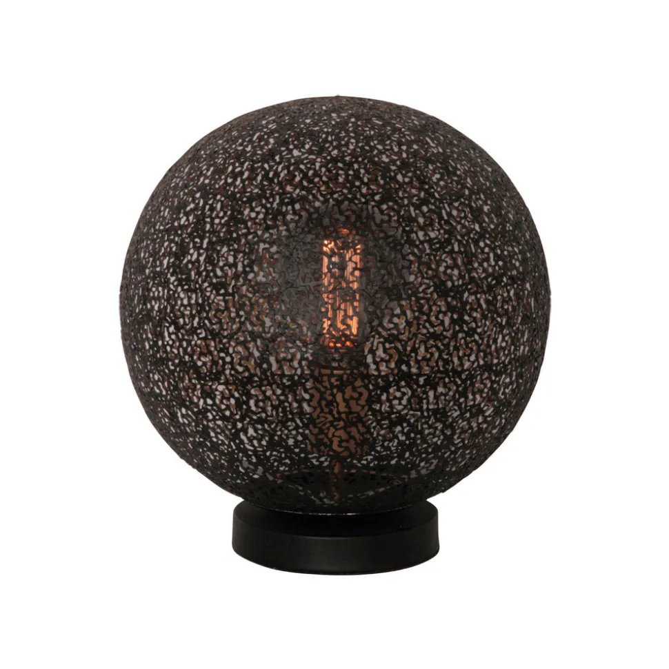 Oronero tafellamp, Ø 30 cm, zwart/goudkleurig, metaal