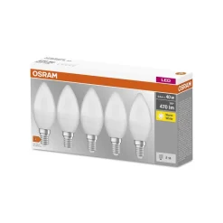 OSRAM Base Classic B LED kaarslamp E14 4,9W per 5