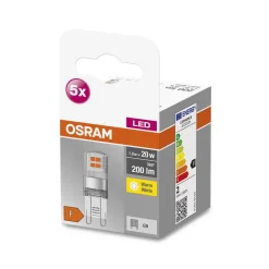 OSRAM Base PIN LED stiftlamp G9 1,9W 2.700K per 5
