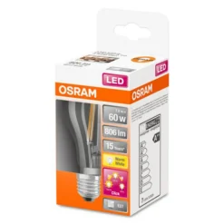 OSRAM Classic A LED lamp E27 6,5W 827 3-step-dim