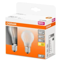 OSRAM Classic A LED lamp E27 11W 2.700K mat per 2