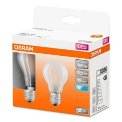 OSRAM Classic A LED lamp E27 11W 4.000K mat per 2