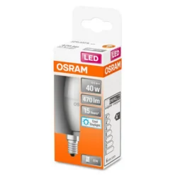 OSRAM Classic B LED lamp E14 4,9W 6.500K mat