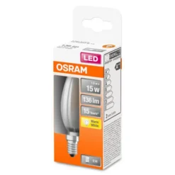 OSRAM Classic B LED lamp E14 1,5W 2.700K mat