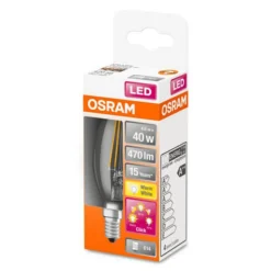 OSRAM Classic B LED lamp E14 4W 827 3-step-dim