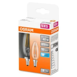OSRAM Classic B LED lamp E14 4W 4000K helder 2/set