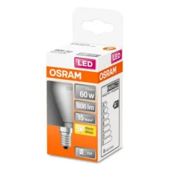 OSRAM Classic P LED lamp E14 6,5W 2.700K mat