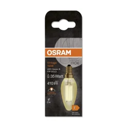 OSRAM kaarslamp Vintage 1906, E14 gloeidraad 4W 824 goud