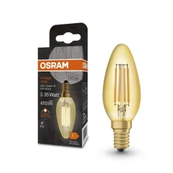 OSRAM kaarslamp Vintage 1906, E14 gloeidraad 4W 824 goud