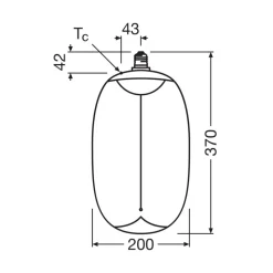 OSRAM LED Big Elipse Oval 12W 818 Filament rook dimbaar
