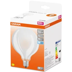 OSRAM LED bollamp E27 G95 11W 4.000K mat