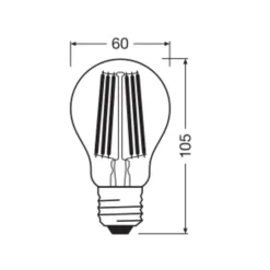 OSRAM LED Classic, gloeidraad, E27, 7,2 W, 1.521 lm, 4.000 K