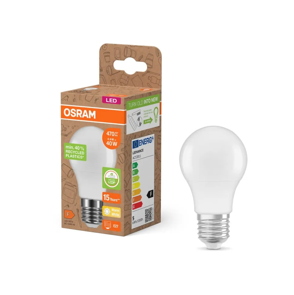 OSRAM LED Classic Star, mat, E27, 4,9W, 2.700K, 470 lm