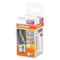 OSRAM LED druppellamp B22d 4W 2.700K helder