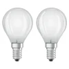 OSRAM LED druppellamp E14 4W warmwit 2 per set