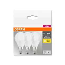OSRAM LED druppels E14 P40 4,9W 2.700K 470lm per 3