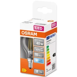 OSRAM LED druppels E14 4W Classic P 4.000K helder