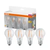 OSRAM LED filament lamp E27 6,5W 827 4-pack