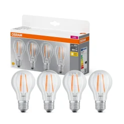OSRAM LED filament lamp E27 6,5W 827 4-pack