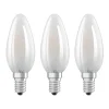 OSRAM LED kaars E14 Classic B 4W 2.700K mat per 3