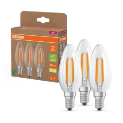 OSRAM LED Kaars gloeidraad E14 2,2W 827 EEK A 3-pack