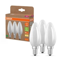 OSRAM LED kaars mat E14 2,2W 827 EEK A 3-pack