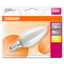 OSRAM LED kaarslamp E14 B35 4W 2.700K mat