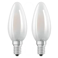OSRAM LED kaarslamp E14 4W warmwit 2 per set