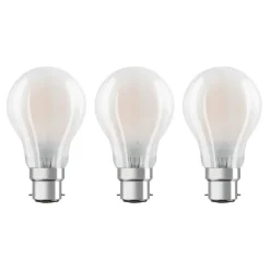 OSRAM LED lamp B22d Classic 827 6,5W 3/pak mat