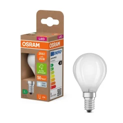 OSRAM LED lamp druppel E14 1,2W mat 4000K 255lm