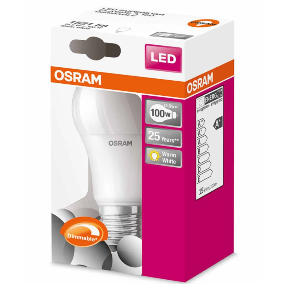 OSRAM LED lamp E27 14W 827 Superstar, dimbaar