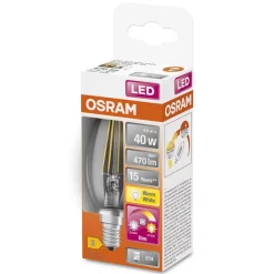 OSRAM LED lamp E14 4W GLOWdim helder
