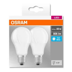 OSRAM LED lamp E27 8W 4.000K, set van 2