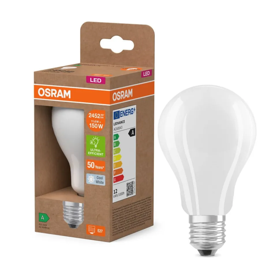OSRAM LED lamp E27 11,6W mat 4.000K 2452lm
